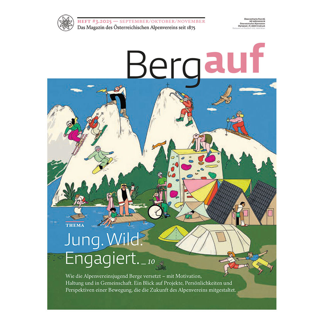 Bergauf Mitgliedermagazin Cover 2026