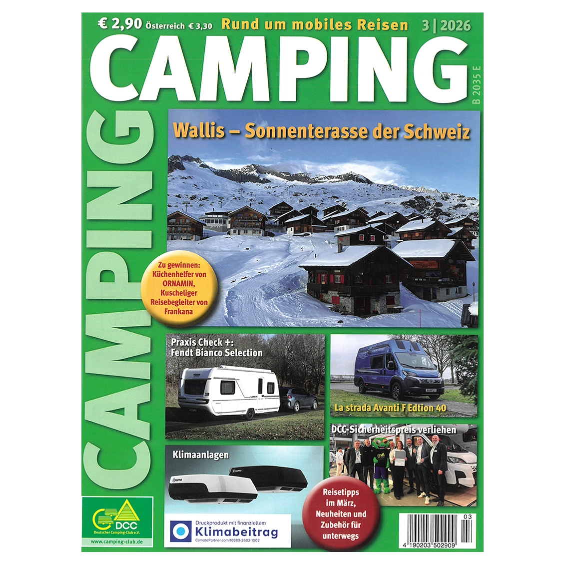 DCC Camping Magazin monatliche Ausgabe Cover 2027